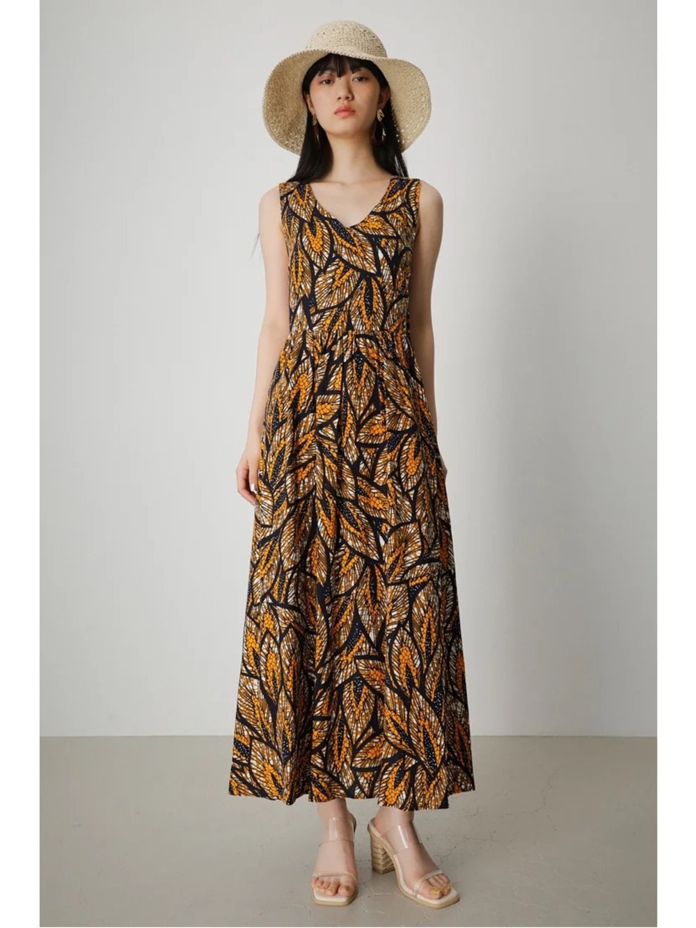 Sleeveless V-Neck Maxi Dress